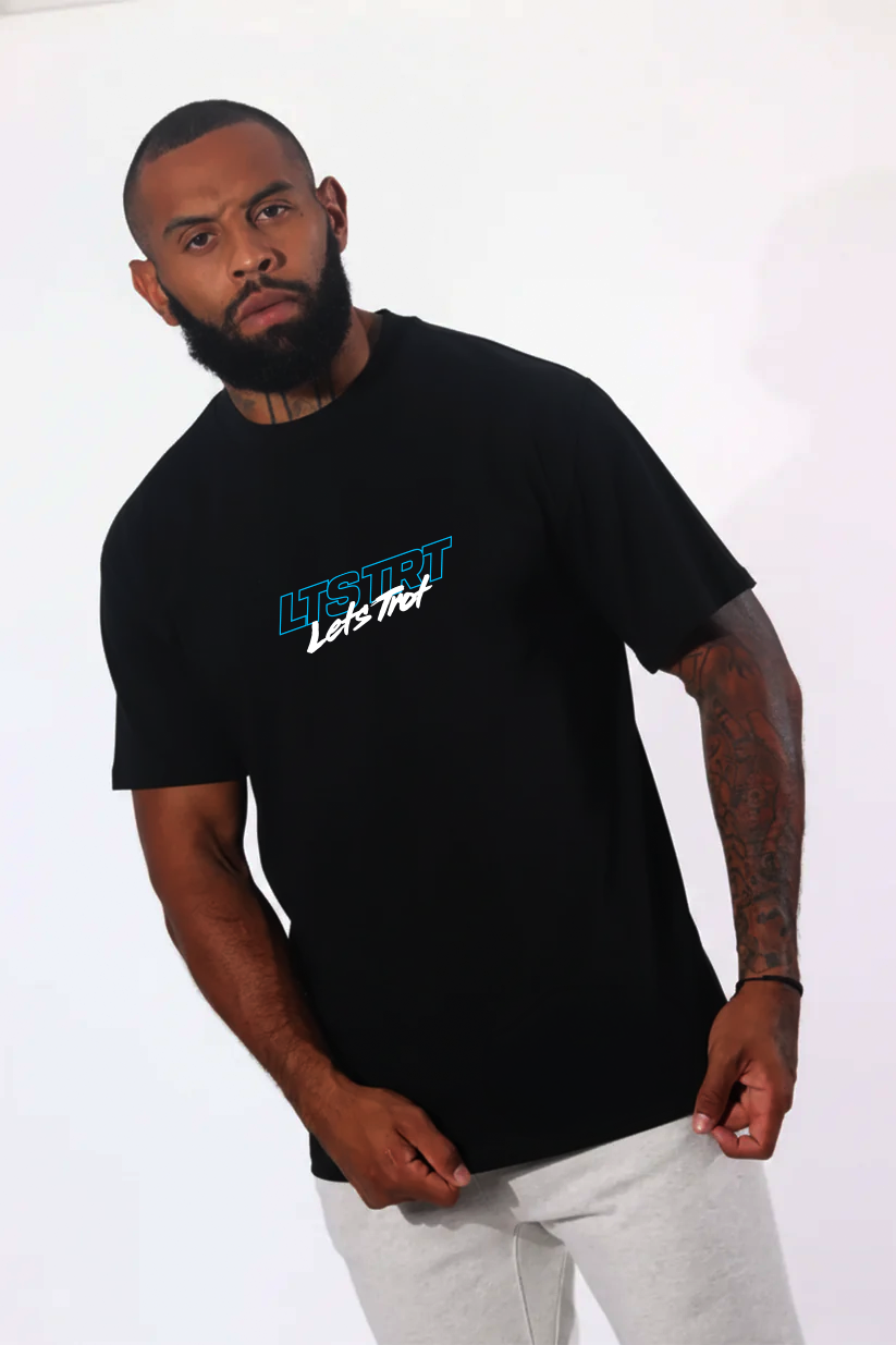 Globetrotter Tee 2.0 (Black/Aqua)