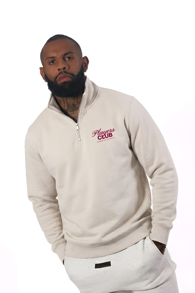 LT Players Club 1/4 Zip (Bone)