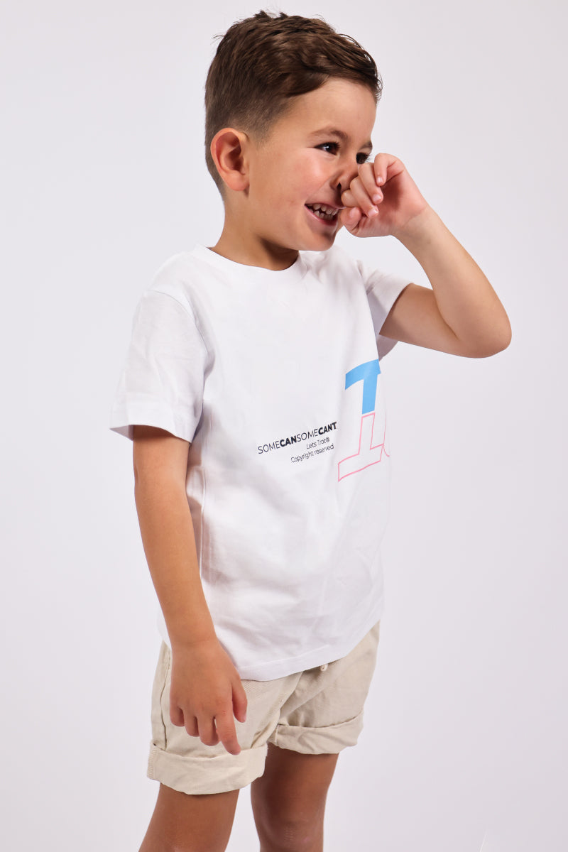 Kids Signature Wrap Tee (White)