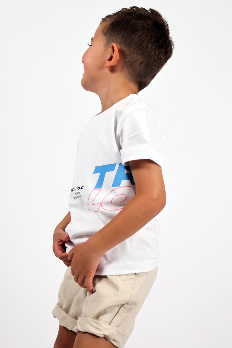 Kids Signature Wrap Tee (White)