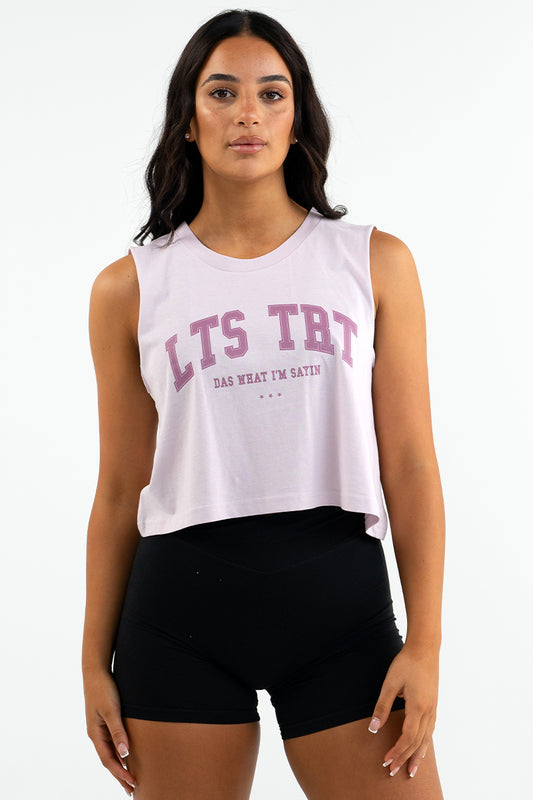 Womens College Crop Tank (Orchid)