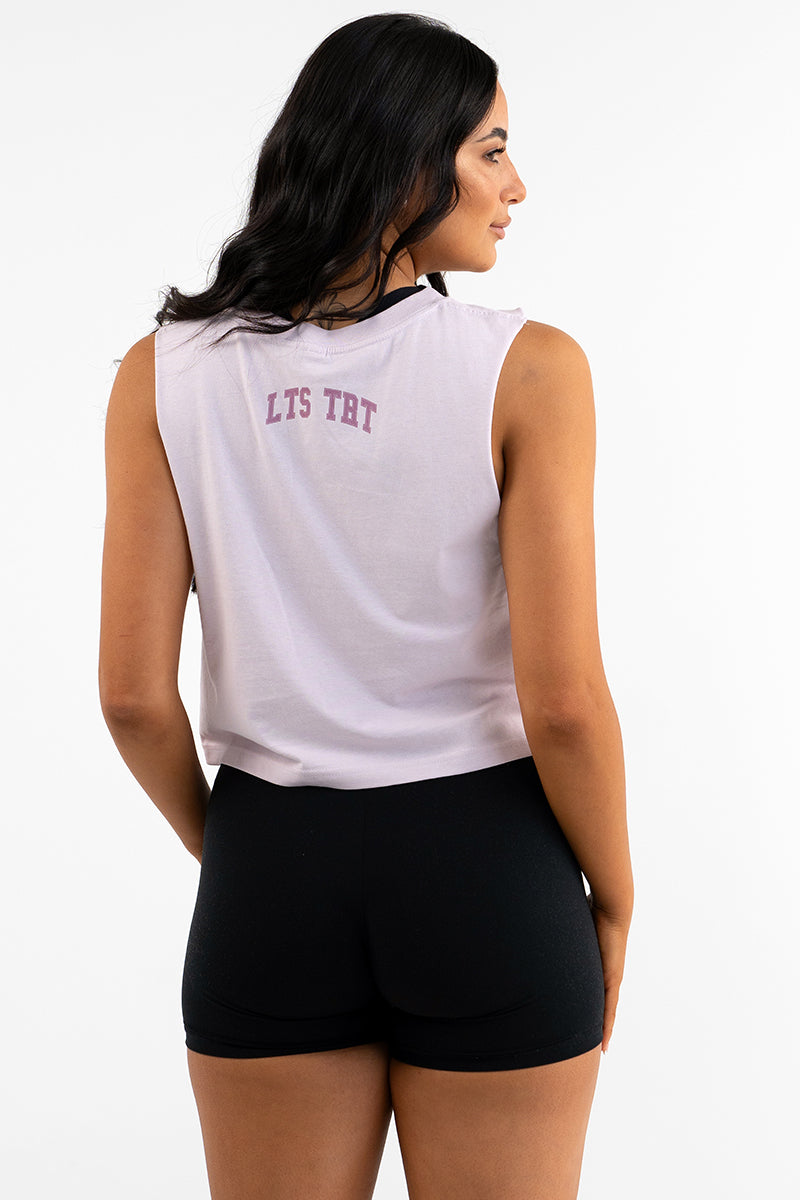 Womens College Crop Tank (Orchid)
