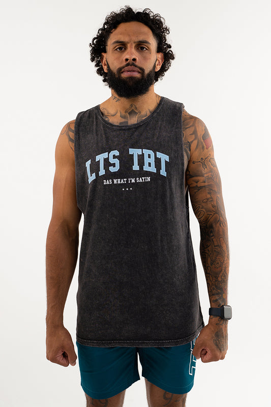 Stone Wash College Tank (Black)